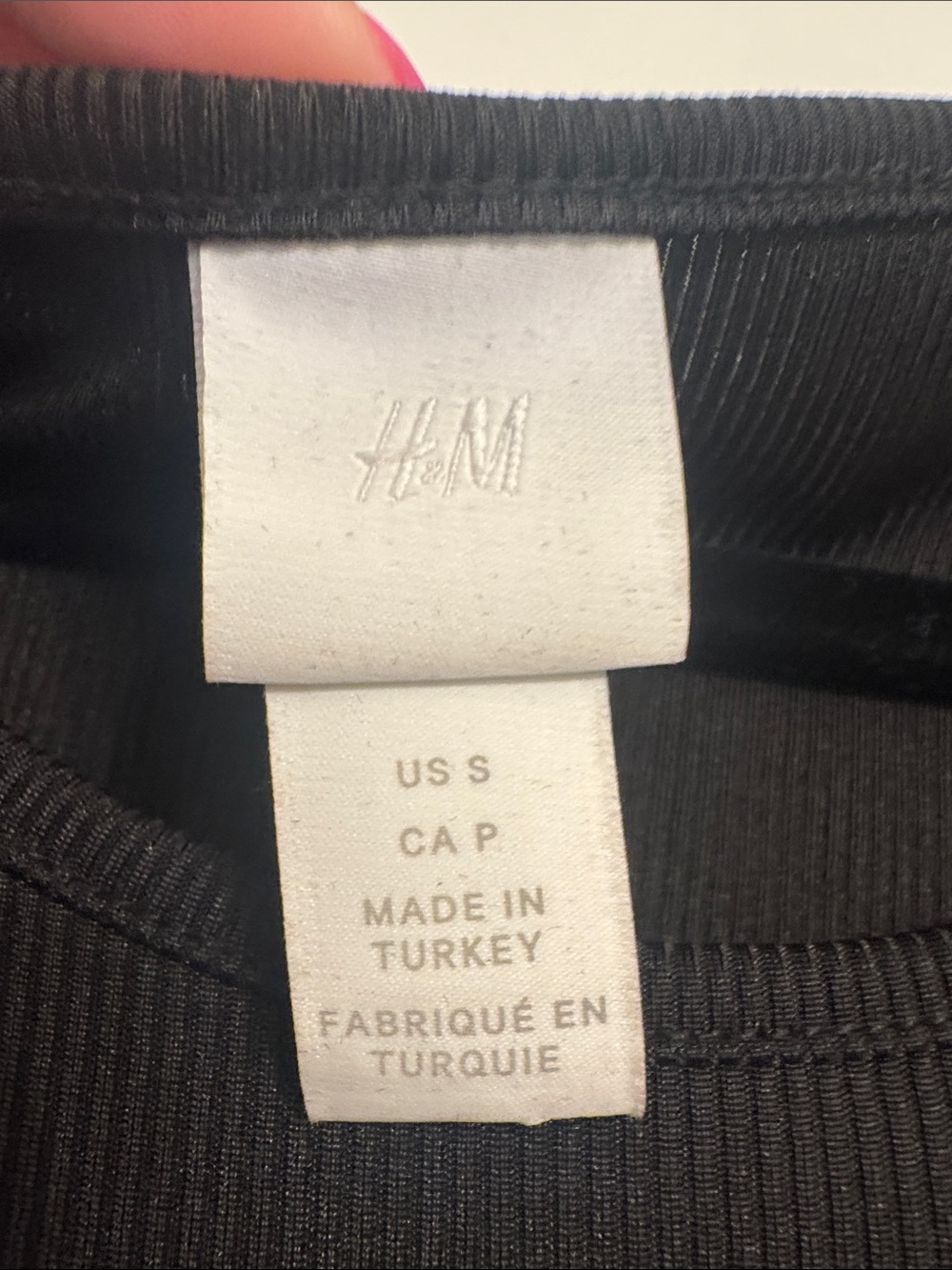 H&M Black Ribbed Bodysuit - Picture 2 of 2
